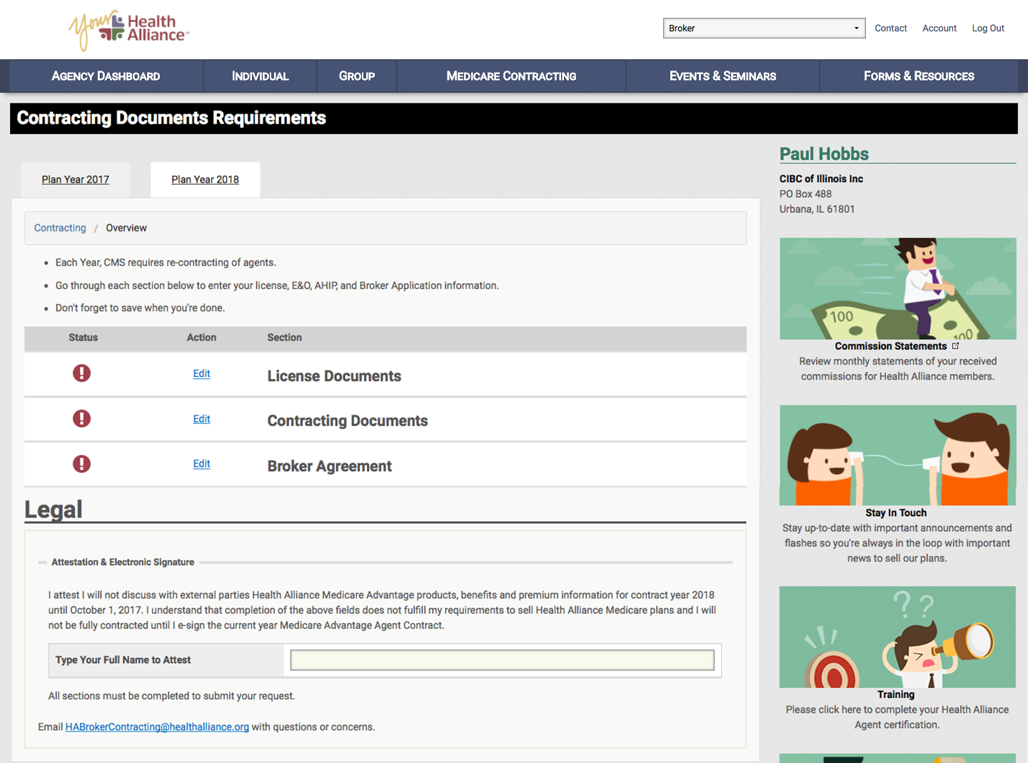 New Medicare Contracting Tab